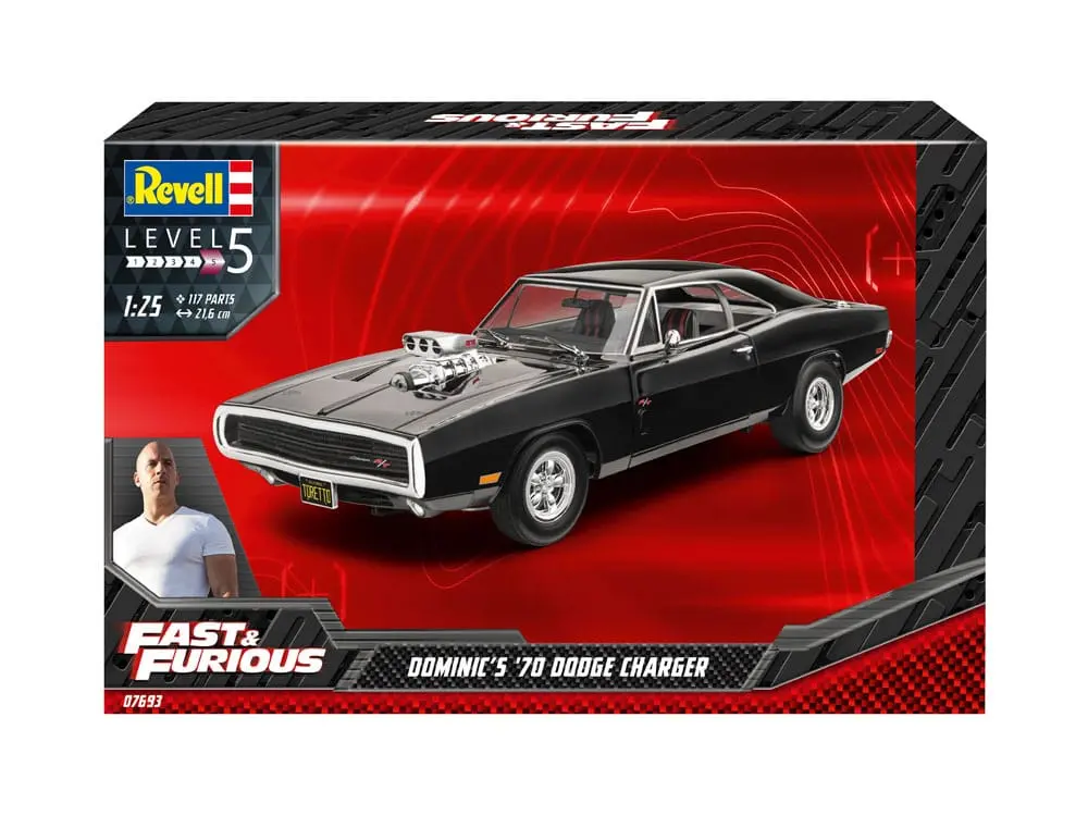 The Fast & Furious Model Kit Dominics 1970 Dodge Charger - Modelarski komplet fotografija proizvoda