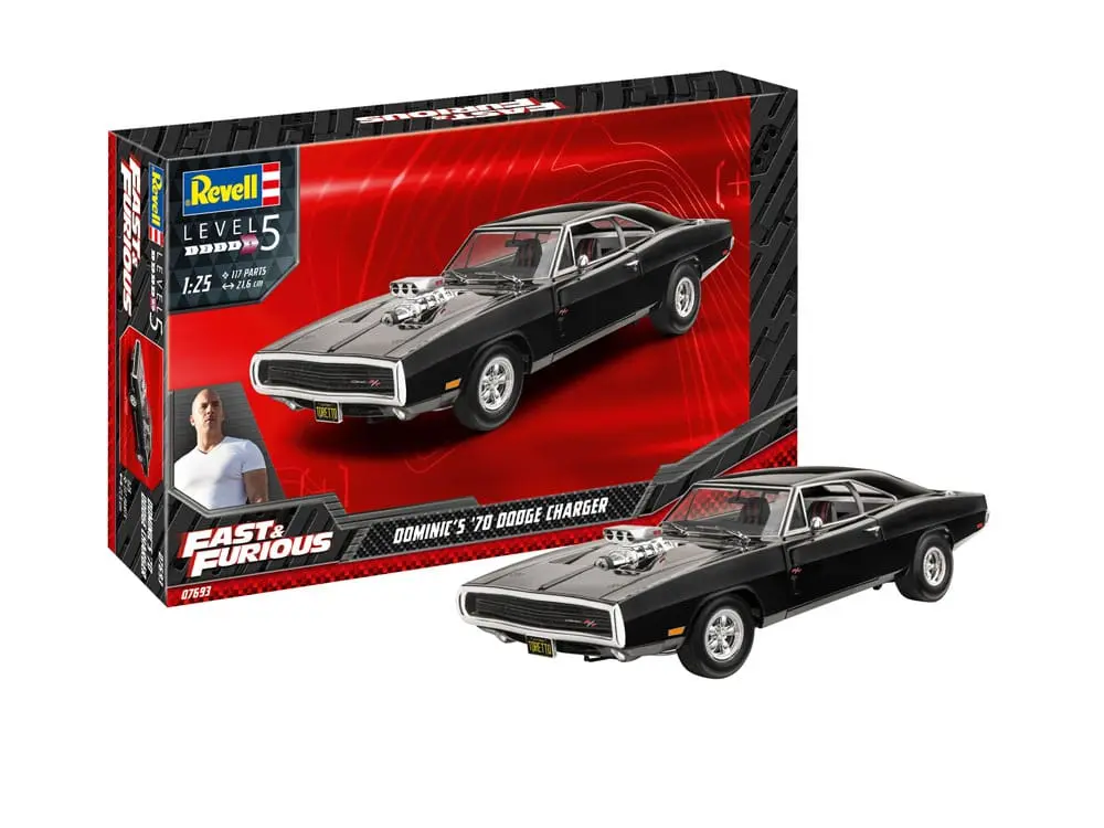 The Fast & Furious Model Kit Dominics 1970 Dodge Charger - Modelarski komplet fotografija proizvoda