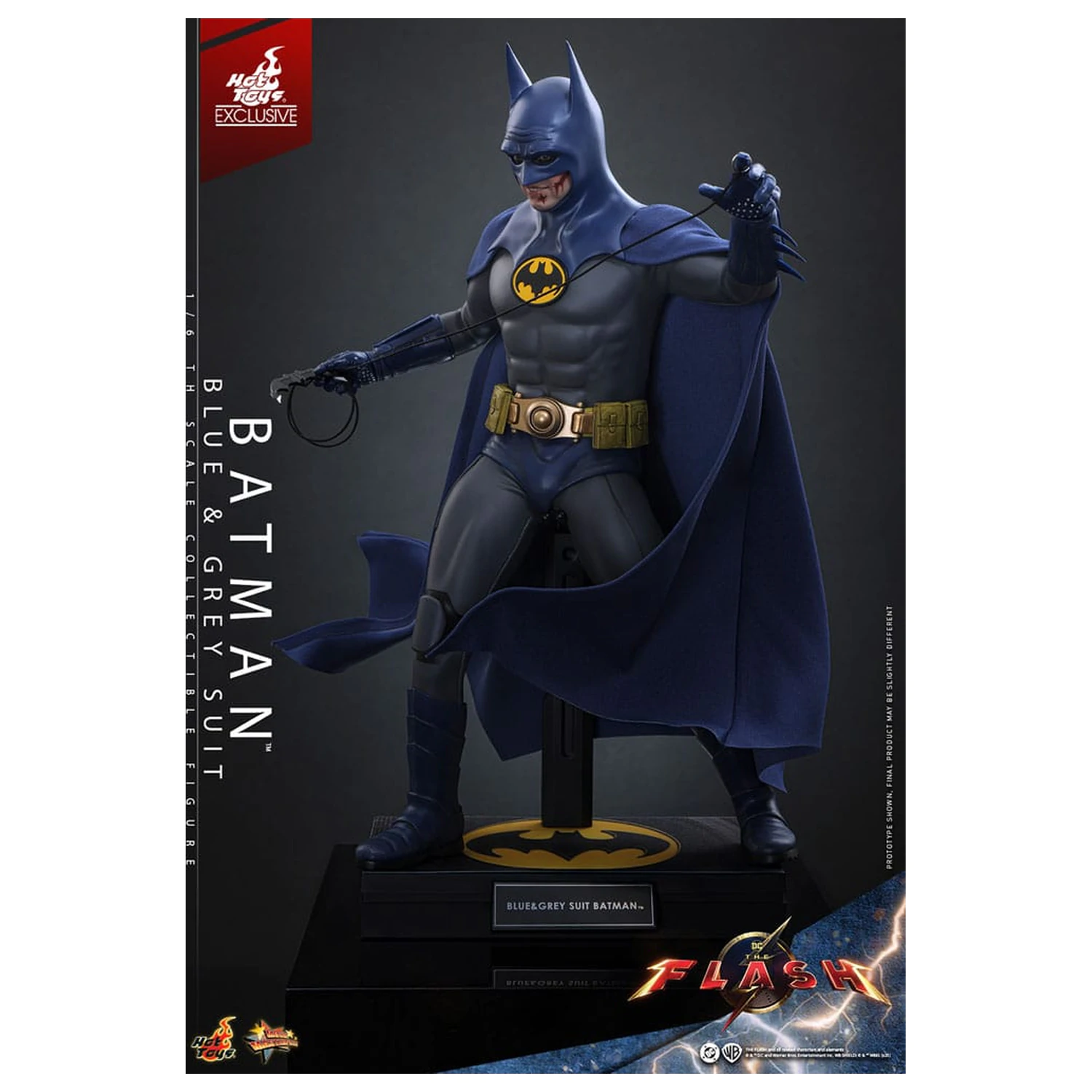 The Flash Movie Masterpiece Akcijska figura 1/6 Batman (Blue & Grey Suit) Ograničeno izdanje 30 cm fotografija proizvoda