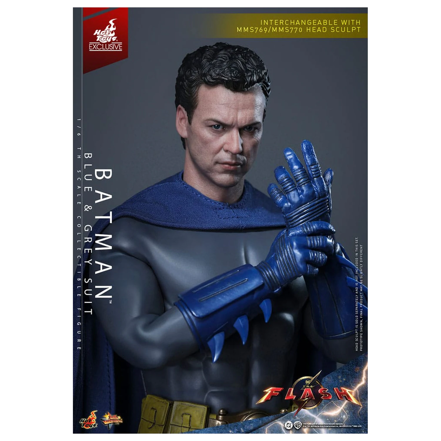 The Flash Movie Masterpiece Akcijska figura 1/6 Batman (Blue & Grey Suit) Ograničeno izdanje 30 cm fotografija proizvoda