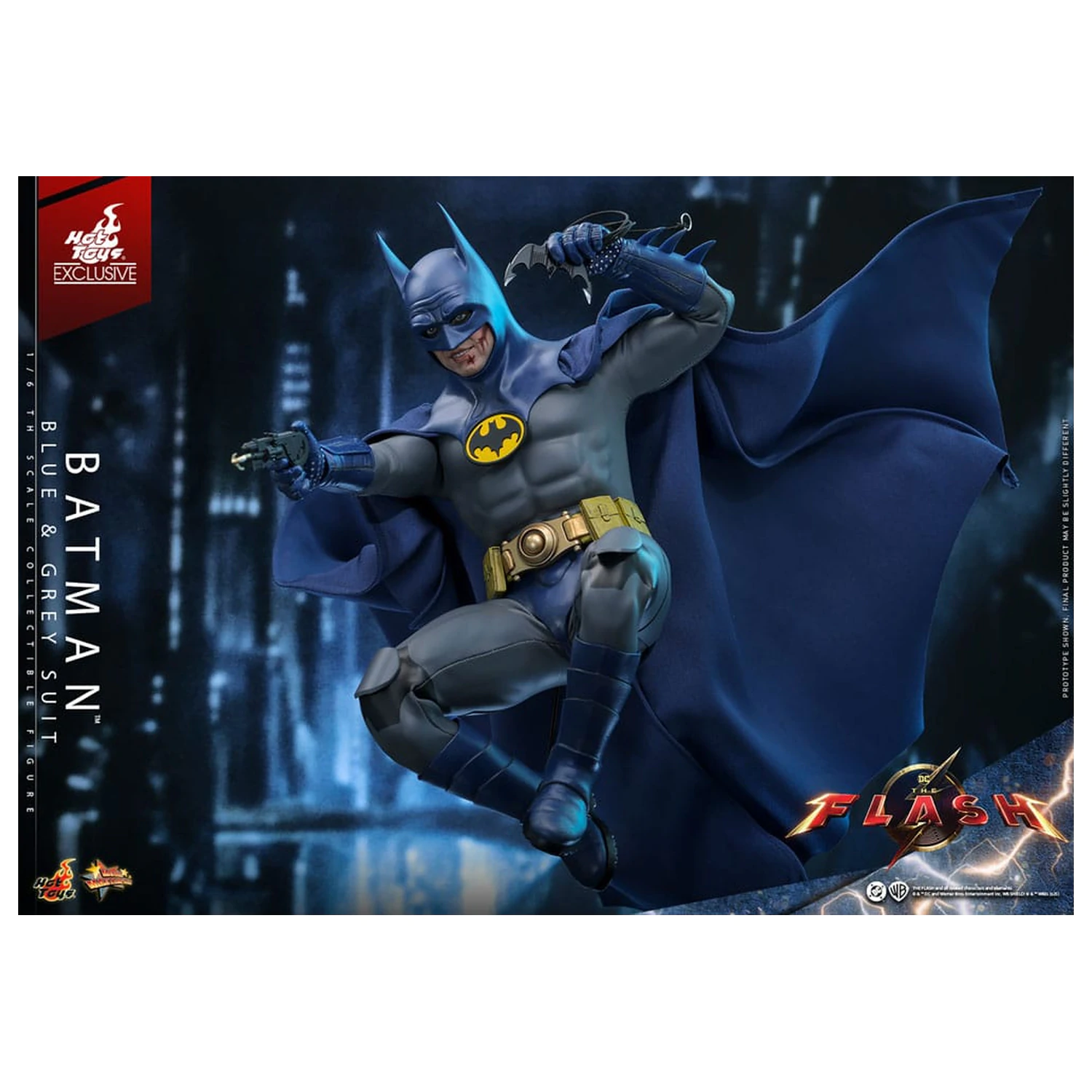 The Flash Movie Masterpiece Akcijska figura 1/6 Batman (Blue & Grey Suit) Ograničeno izdanje 30 cm fotografija proizvoda