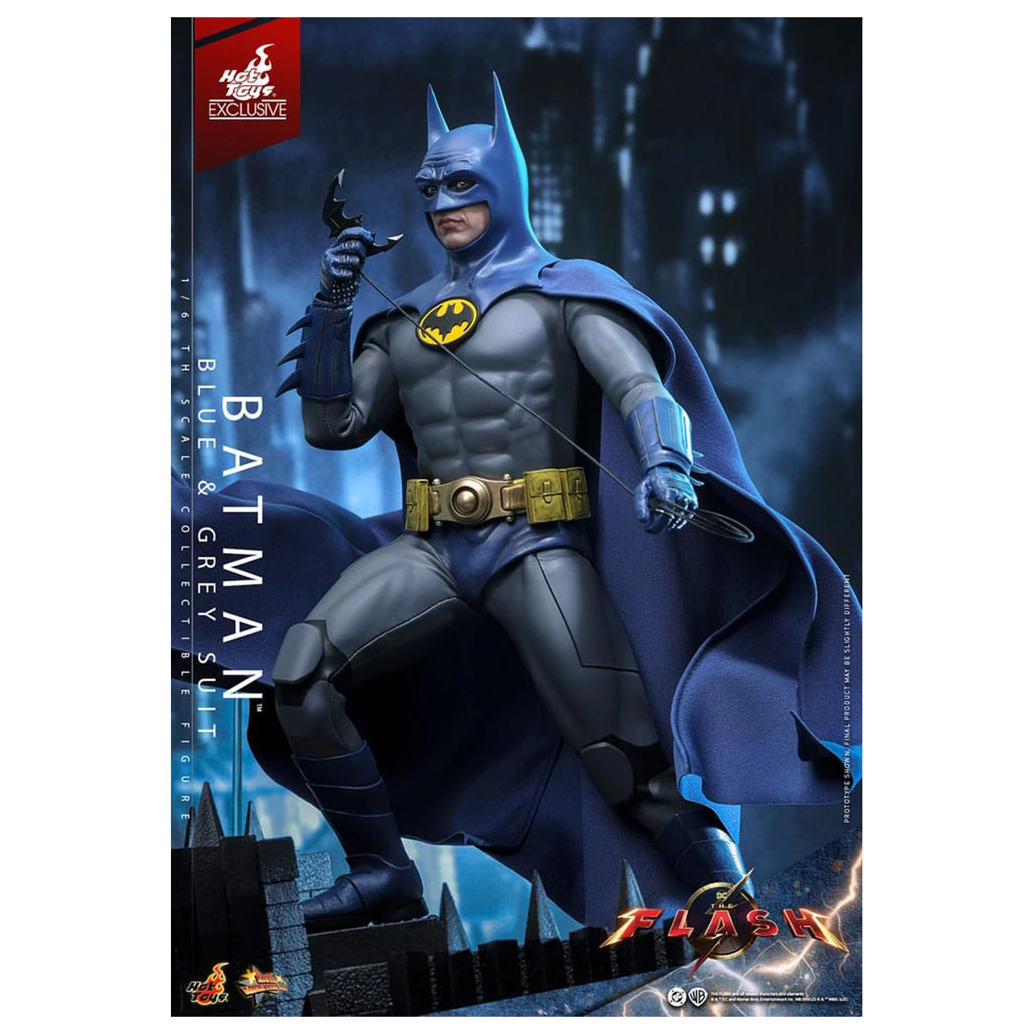 The Flash Movie Masterpiece Akcijska figura 1/6 Batman (Blue & Grey Suit) Ograničeno izdanje 30 cm fotografija proizvoda