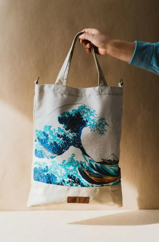 The Great Wave off Kanagawa shopping torba fotografija proizvoda