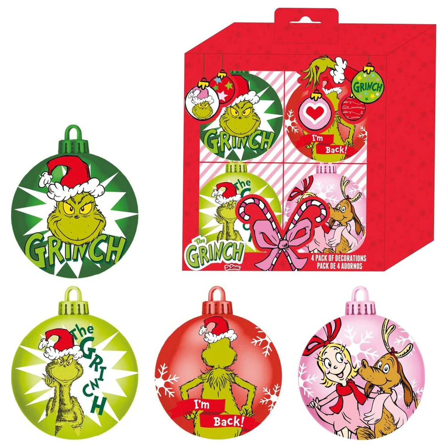 The Grinch božićni set kuglica fotografija proizvoda