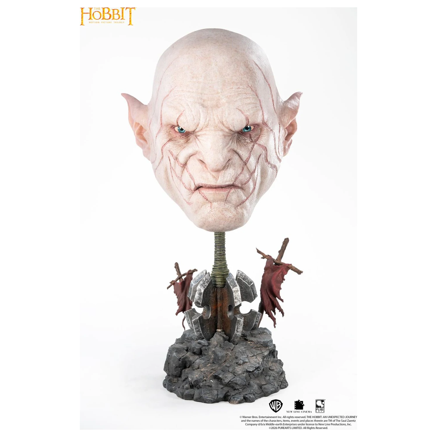 Replika umjetničke maske Azog The Hobbit 1/1 54 cm fotografija proizvoda