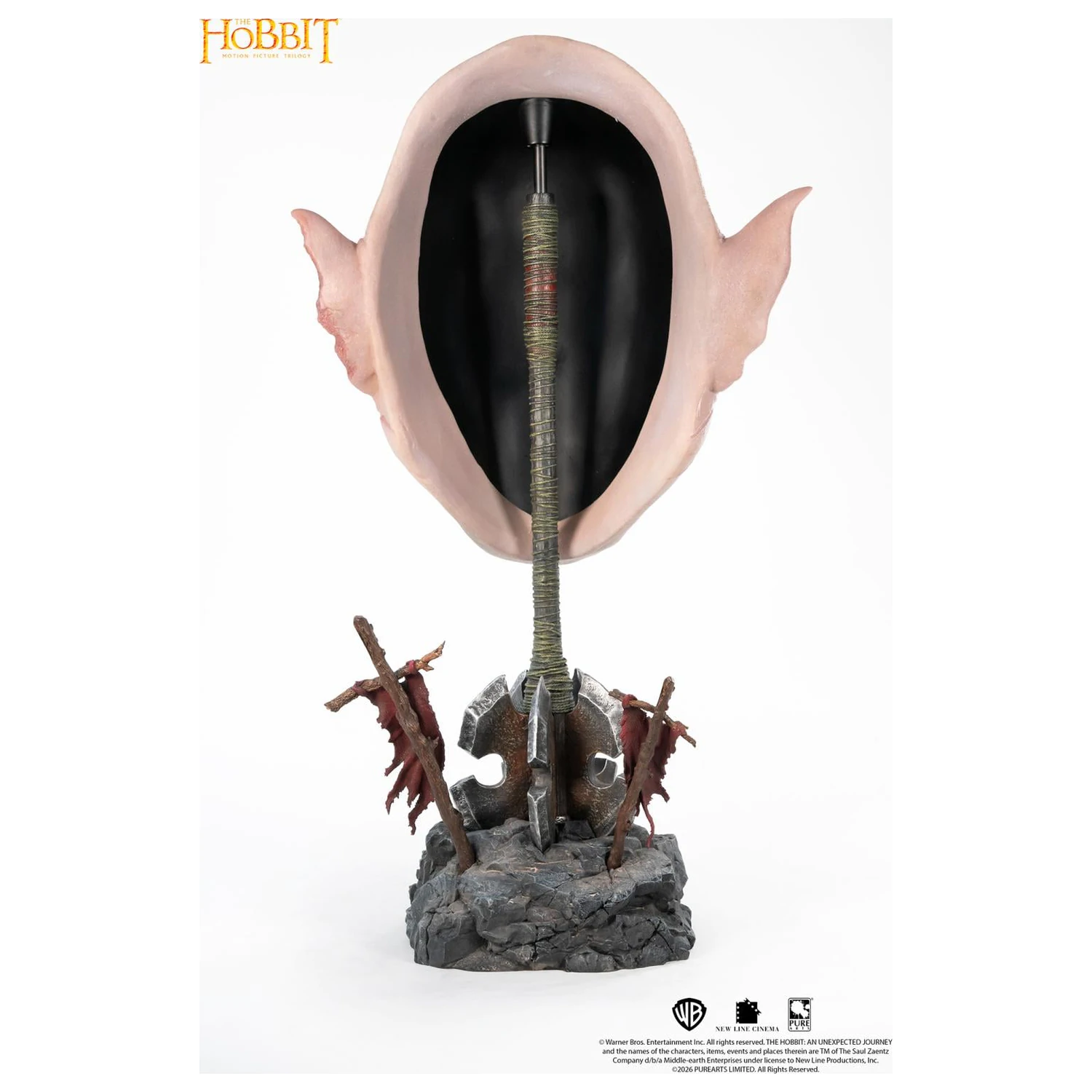Replika umjetničke maske Azog The Hobbit 1/1 54 cm fotografija proizvoda