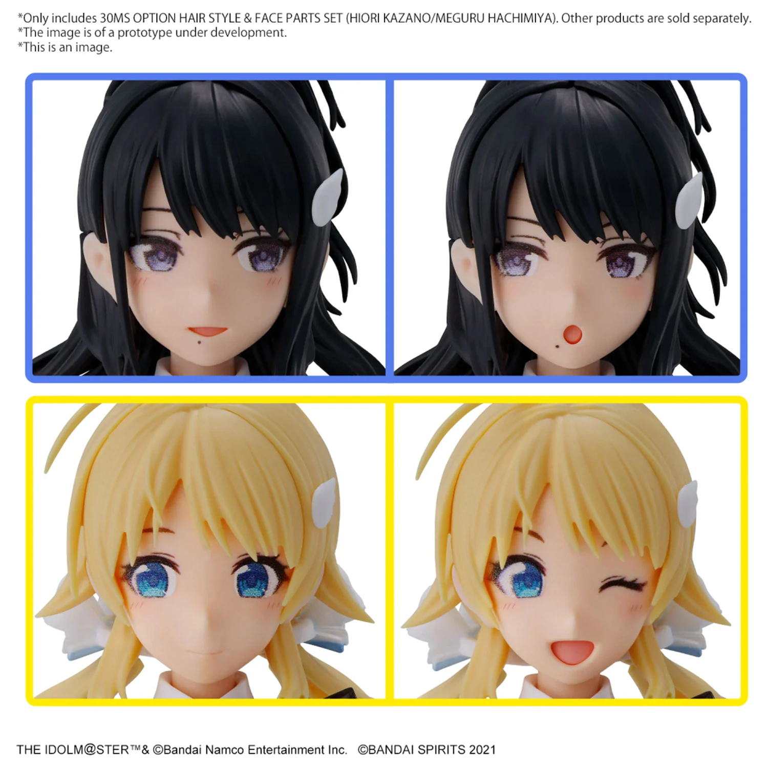 The Idolmaster 30MS Option Set Model Kit za frizure i dijelove lica fotografija proizvoda