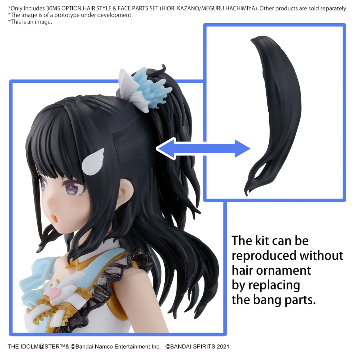 The Idolmaster 30MS Option Set Model Kit za frizure i dijelove lica fotografija proizvoda
