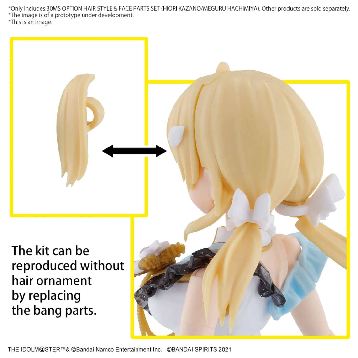 The Idolmaster 30MS Option Set Model Kit za frizure i dijelove lica fotografija proizvoda