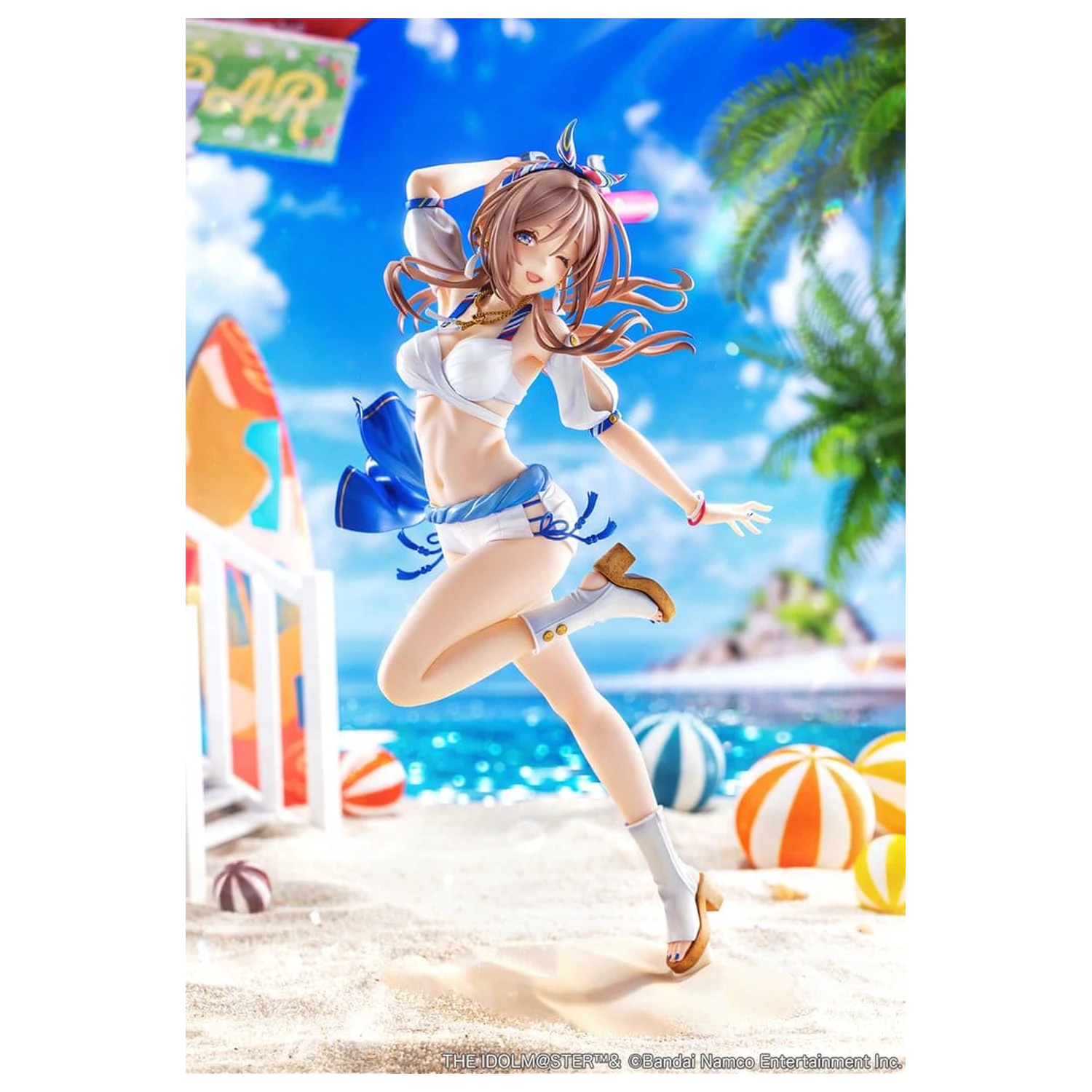 The Idolmaster Gakuen PVC figura 1/7 Himesaki Rinami Kimi to Semi Blue Ver. 27 cm fotografija proizvoda