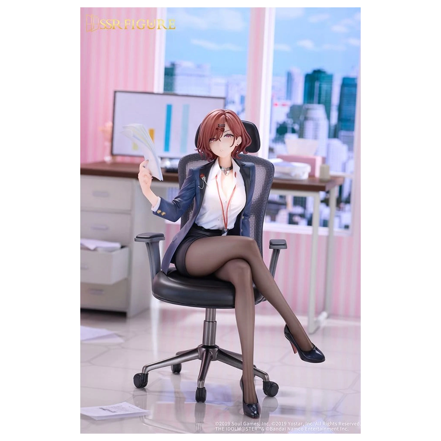 The Idolmaster Shiny Colors x Mahjong Soul PVC figura 1/7 Madoka Higuchi Effortless Work Ver. 21 cm fotografija proizvoda