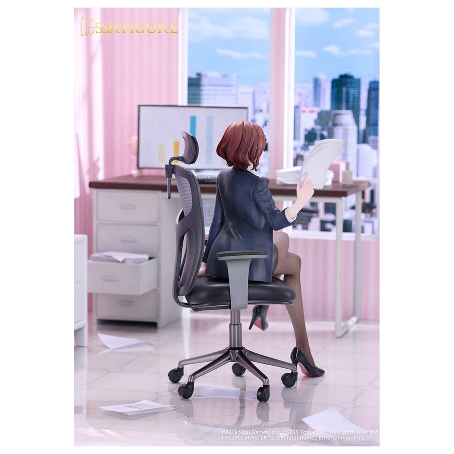 The Idolmaster Shiny Colors x Mahjong Soul PVC figura 1/7 Madoka Higuchi Effortless Work Ver. 21 cm fotografija proizvoda