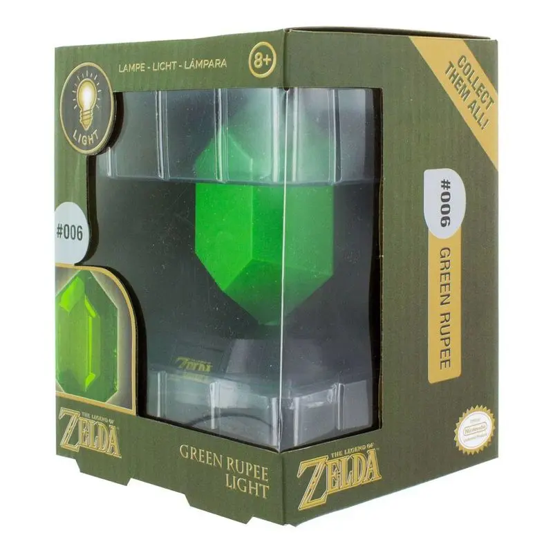 Legend of Zelda 3D svjetiljka Green Rupee 10 cm fotografija proizvoda