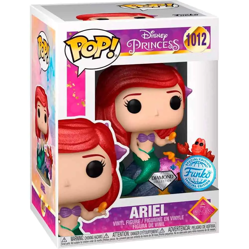 The Little Mermaid POP! Movies Vinilna Figura Ariel Diamond Collection Exclusive 9 cm fotografija proizvoda