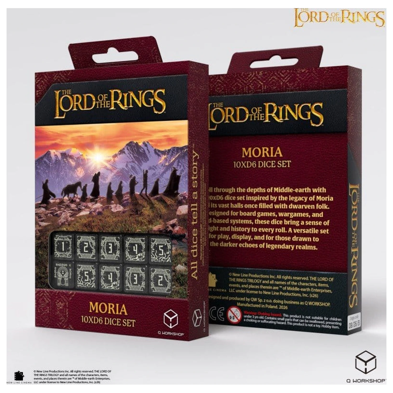 The Lord of the Rings: 10 D6 set kockica Moria (svijetle u mraku) fotografija proizvoda