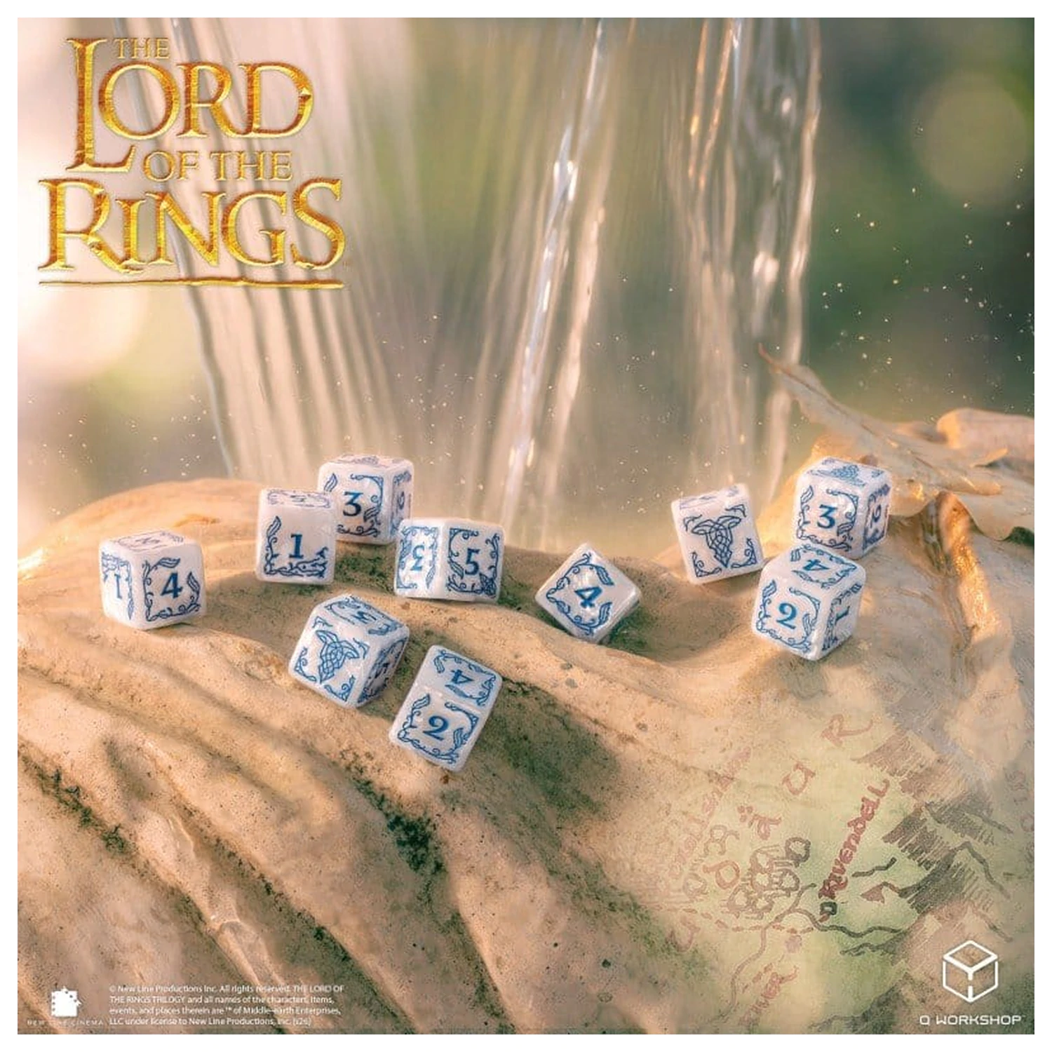 The Lord of the Rings: Set od 10 D6 kockica Rivendell (Stone) fotografija proizvoda