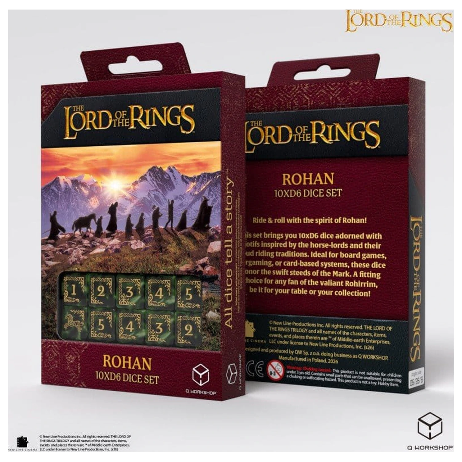 The Lord of the Rings: Set od 10 D6 Kockica Rohan fotografija proizvoda