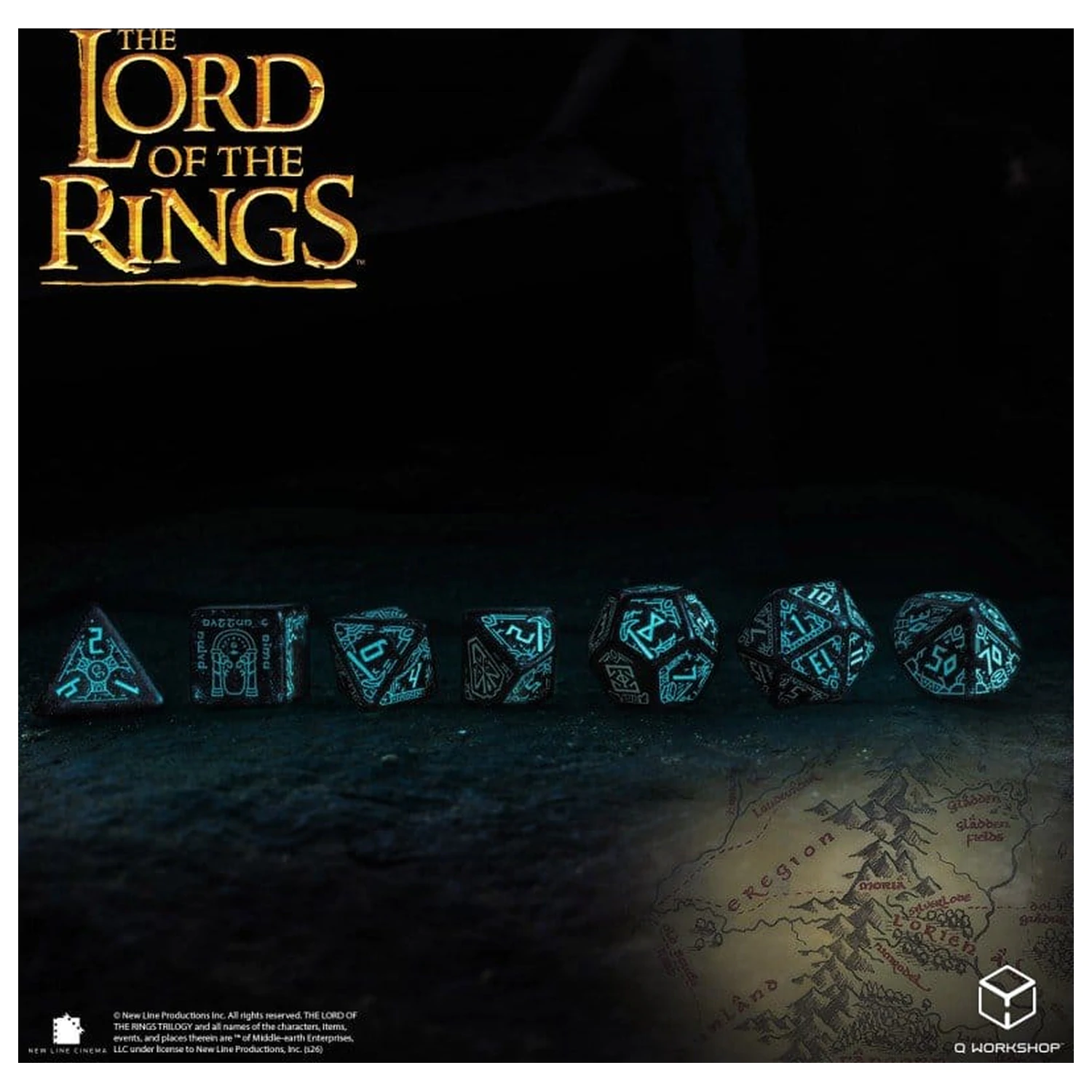 The Lord of the Rings Set kocki od 7 Moria (Glow in the Dark) fotografija proizvoda