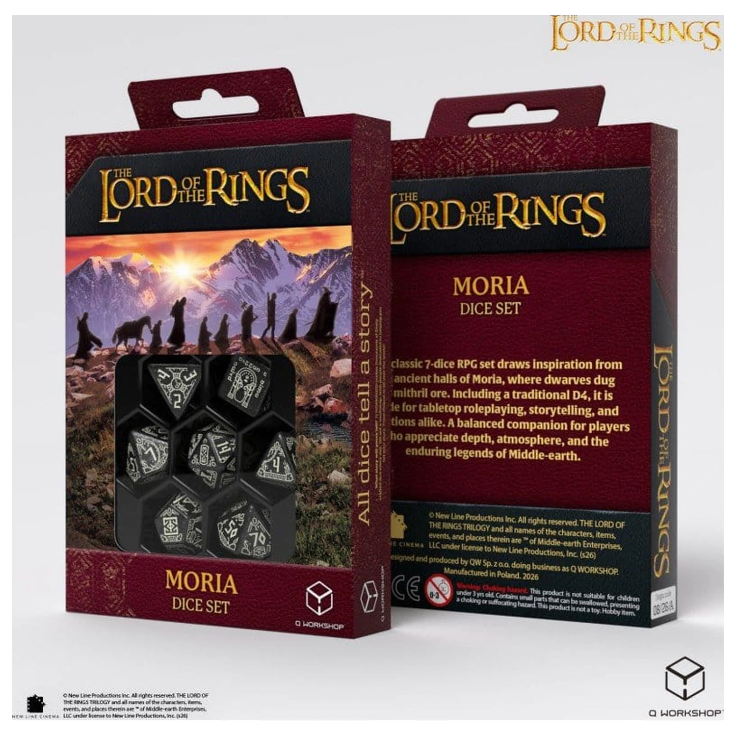 The Lord of the Rings Set kocki od 7 Moria (Glow in the Dark) fotografija proizvoda