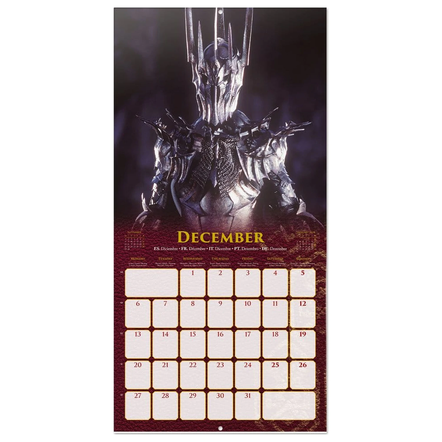 The Lord of the Rings zidni kalendar 2027 30 x 30 cm fotografija proizvoda