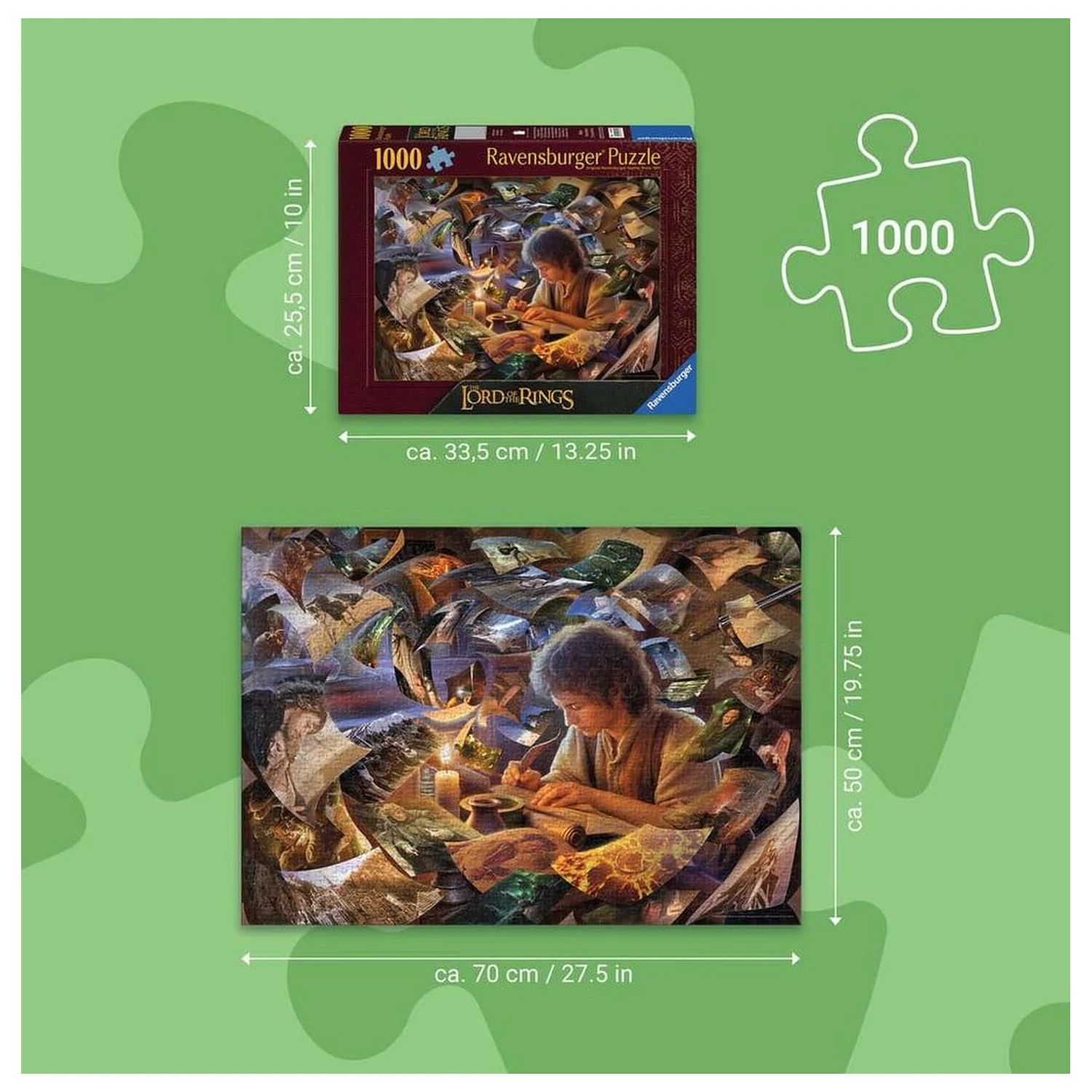 The Lord of the Rings Jigsaw Puzzle Frodo's Journey (1000 komada) fotografija proizvoda