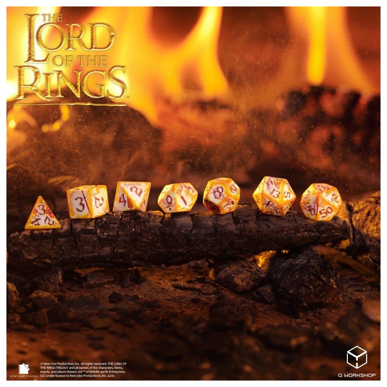 The Lord of the Rings Full Art Set od 7 kockica Ring-bearers (Whitefire Radiance) fotografija proizvoda