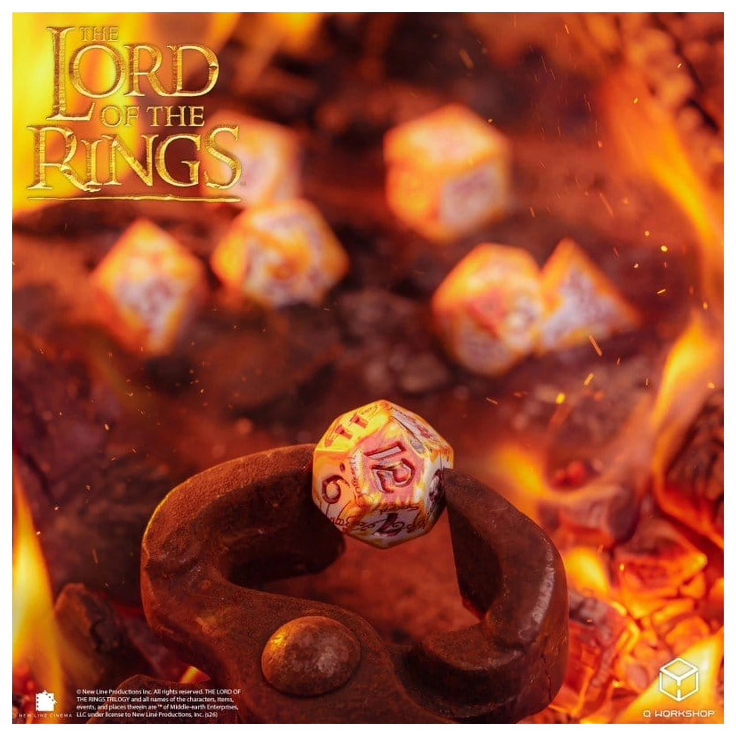 The Lord of the Rings Full Art Set od 7 kockica Ring-bearers (Whitefire Radiance) fotografija proizvoda