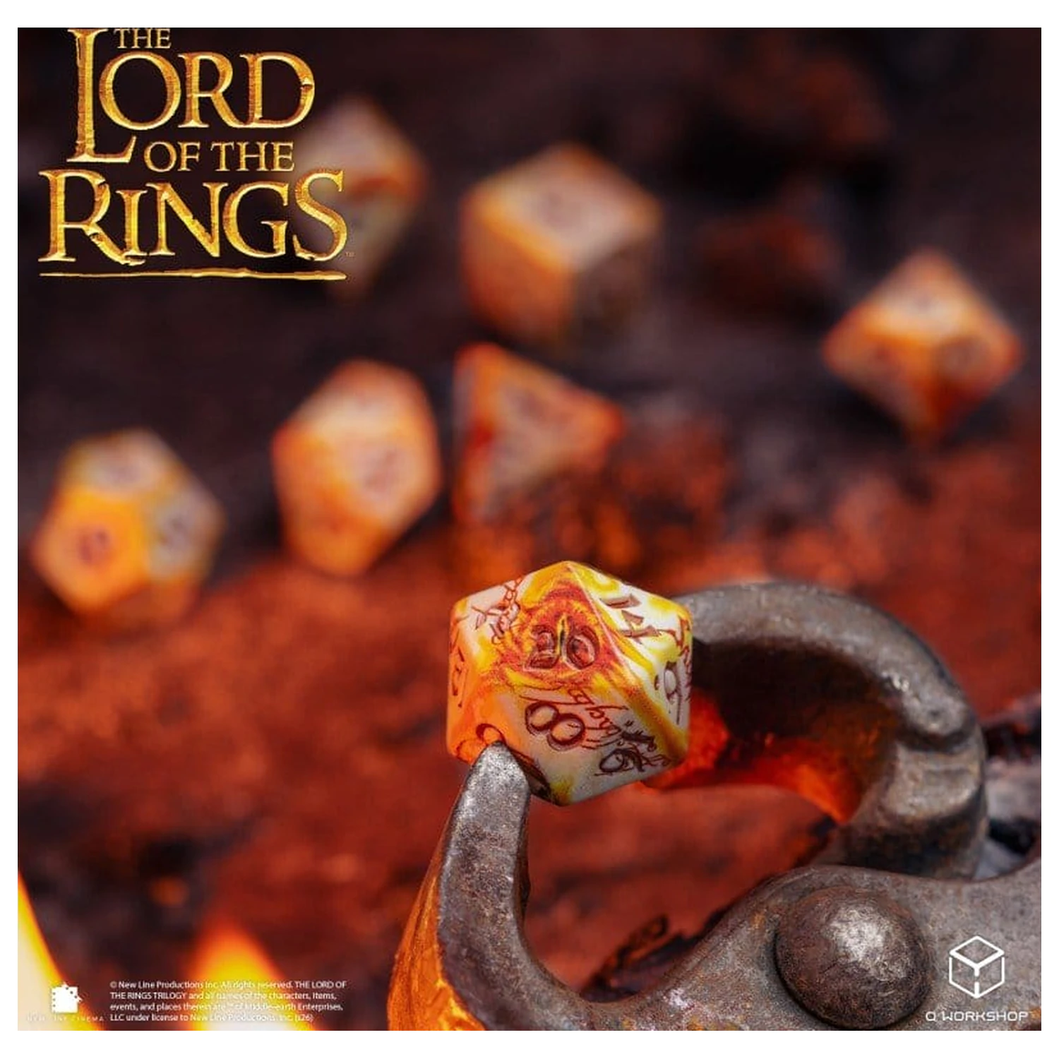 The Lord of the Rings Full Art Set od 7 kockica Ring-bearers (Whitefire Radiance) fotografija proizvoda