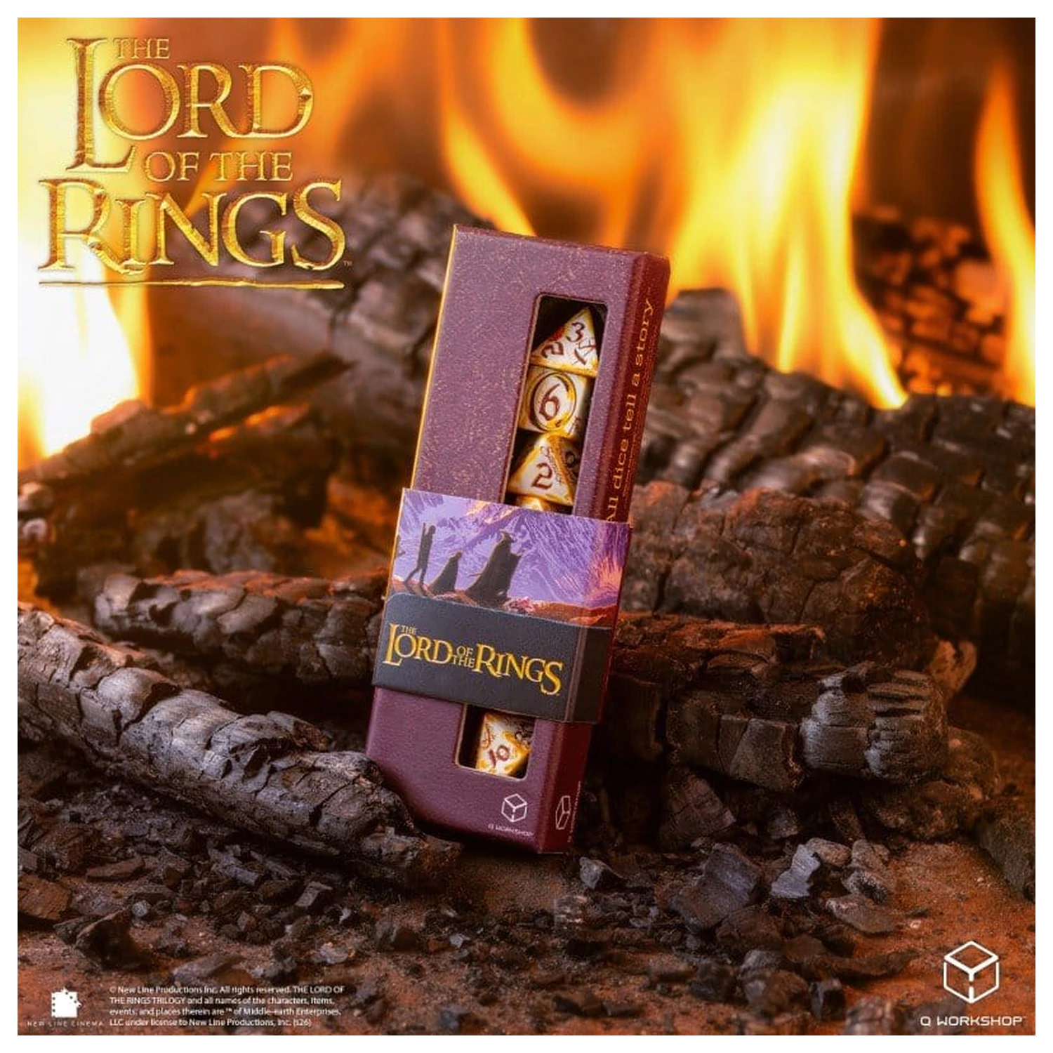 The Lord of the Rings Full Art Set od 7 kockica Ring-bearers (Whitefire Radiance) fotografija proizvoda