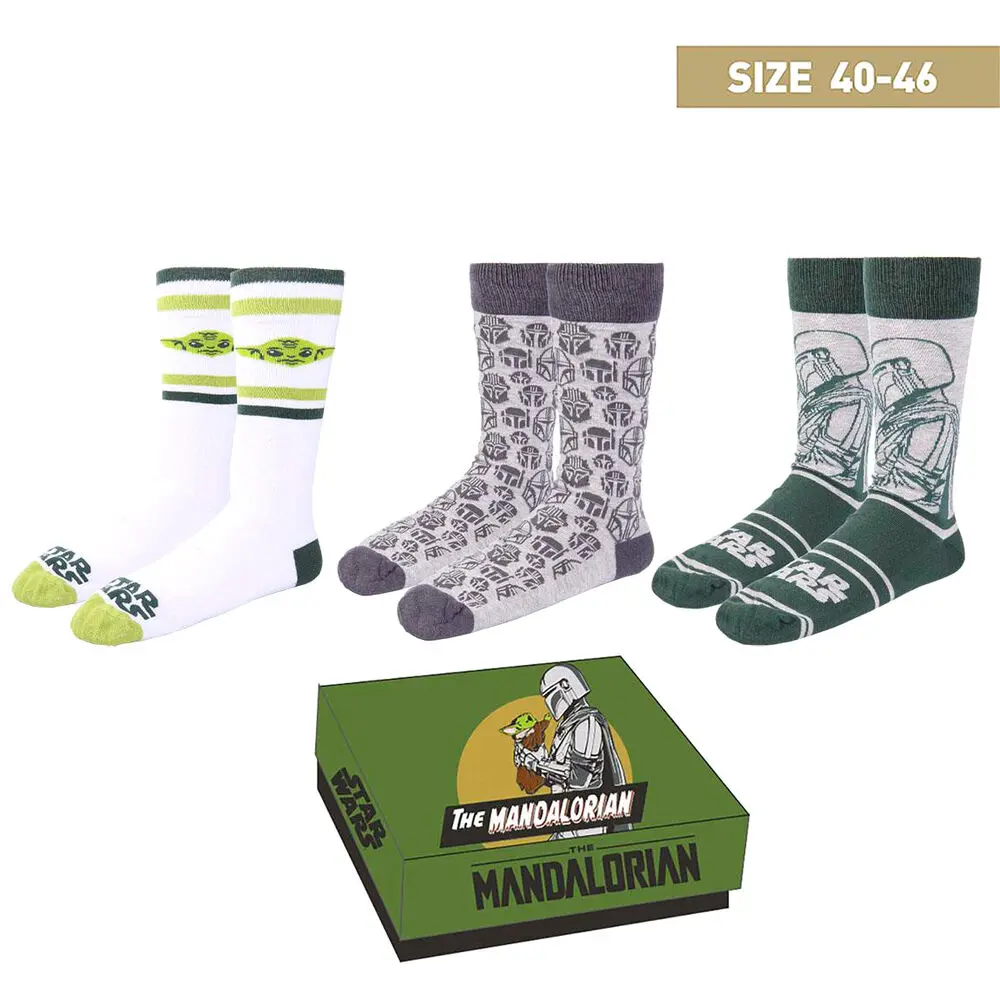 Star Wars: The Mandalorian Čarape 3-Pack Mandalorian 40-46 fotografija proizvoda