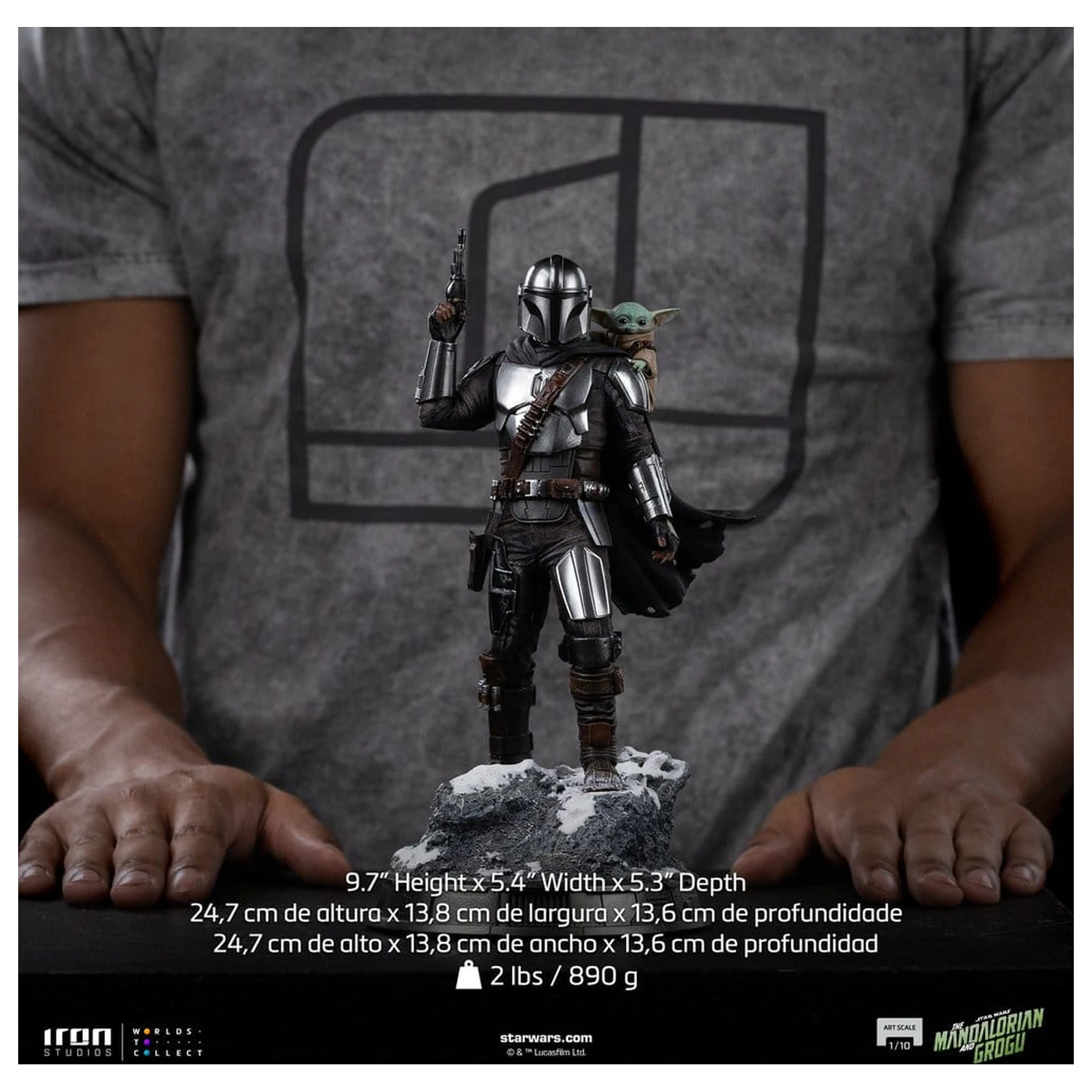 The Mandalorian & Grogu Art Scale statua 1/10 The Mandalorian and Grogu 25 cm fotografija proizvoda