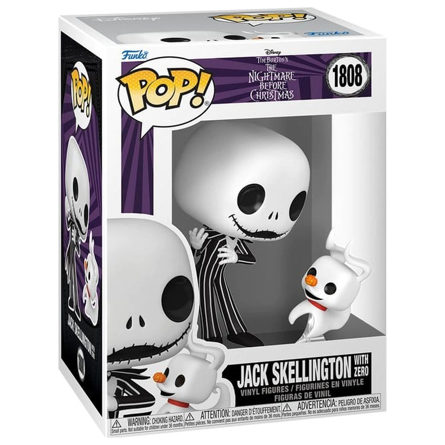 The Nightmare Before Christmas Funko POP! & Buddy Vinilna Figura Jack & Zero 9 cm fotografija proizvoda