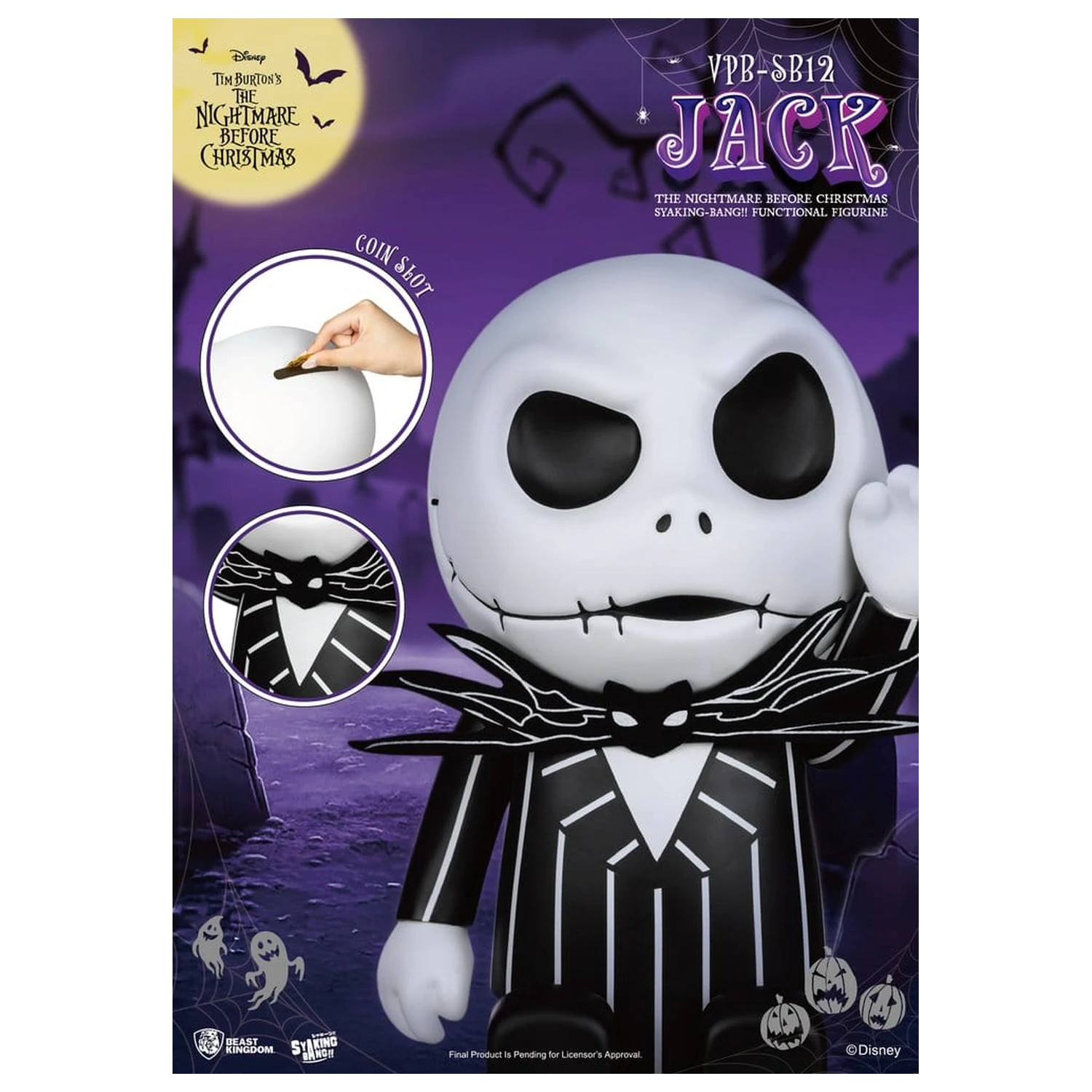 The Nightmare Before Christmas syaking-bang Figurica Bank Jack 47 cm fotografija proizvoda
