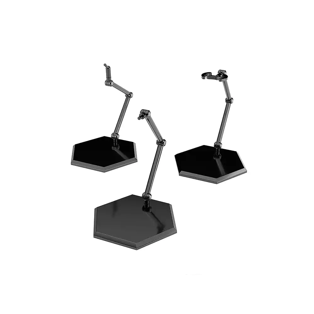 The Simple Stand Mini Nendoroid Više za mini figure i modele, crni šesterokutni tip, pakiranje od 3 komada fotografija proizvoda