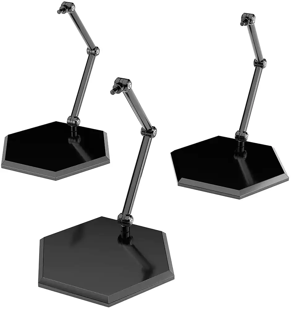 The Simple Stand Mini Nendoroid Više za mini figure i modele, crni šesterokutni tip, pakiranje od 3 komada fotografija proizvoda