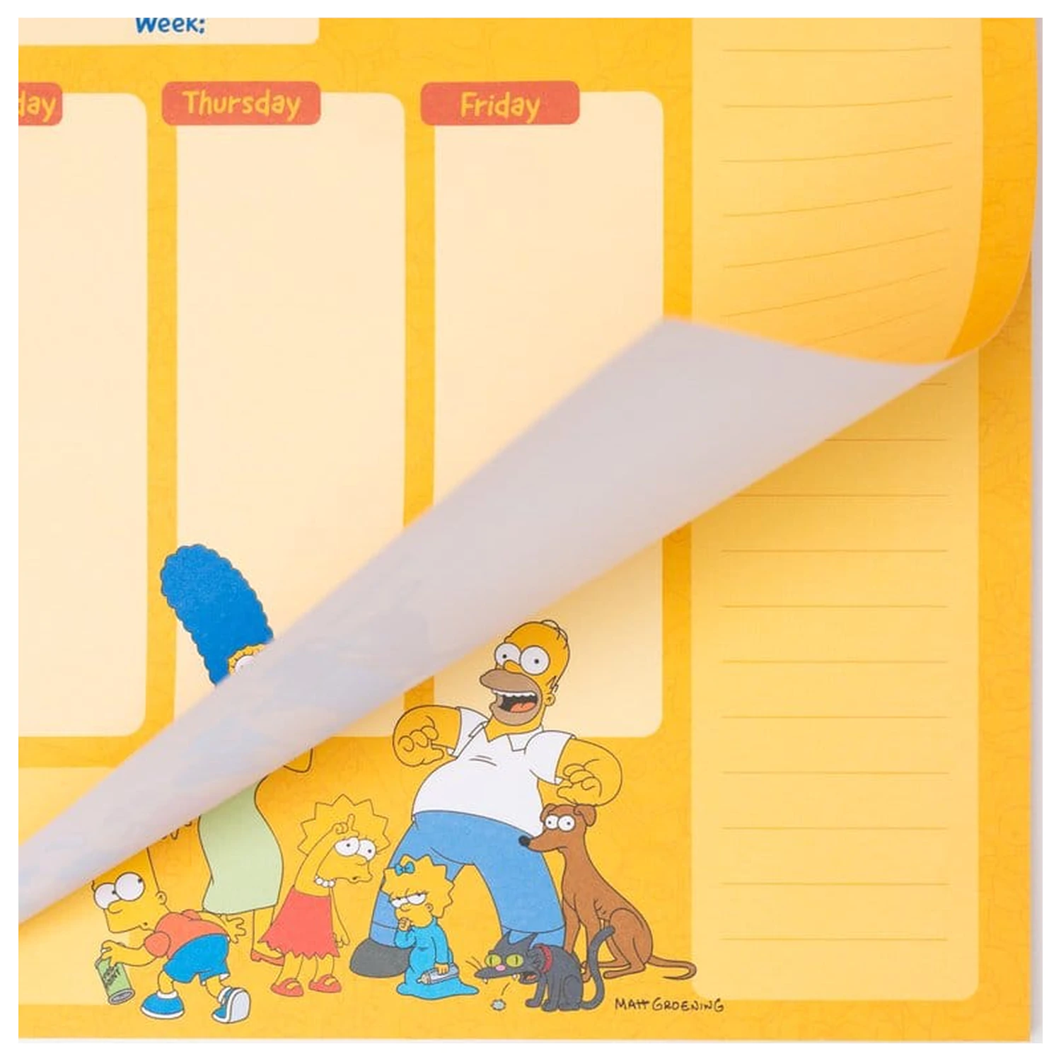 The Simpsons Tjedni Planer A4 fotografija proizvoda