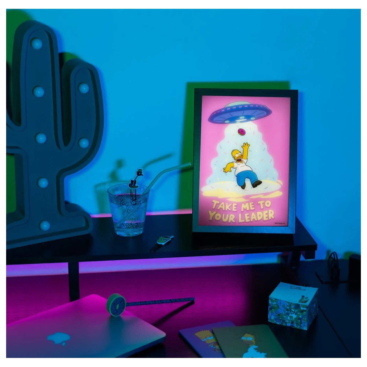 The Simpsons uramljen LED Poster 20 x 28 cm fotografija proizvoda