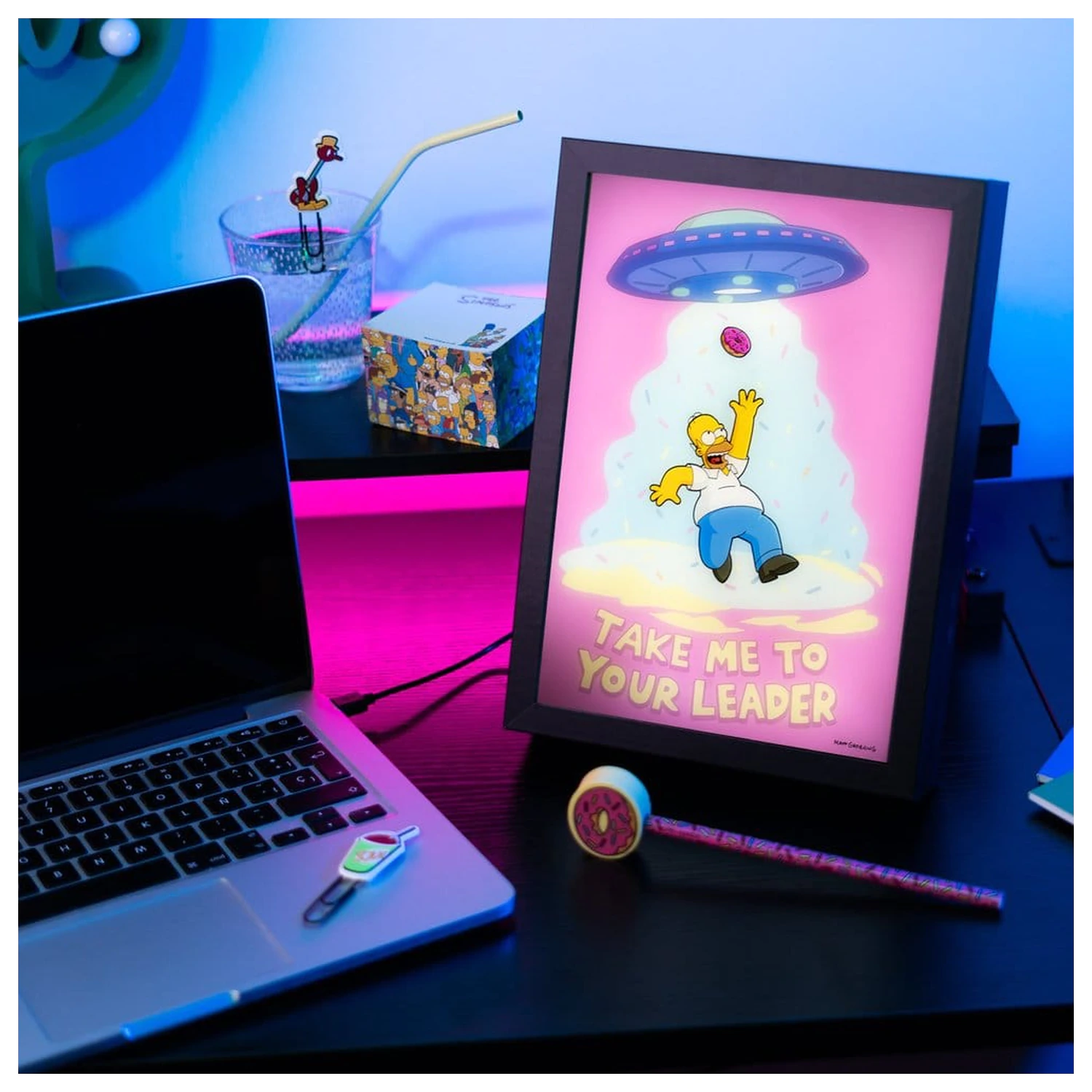 The Simpsons uramljen LED Poster 20 x 28 cm fotografija proizvoda