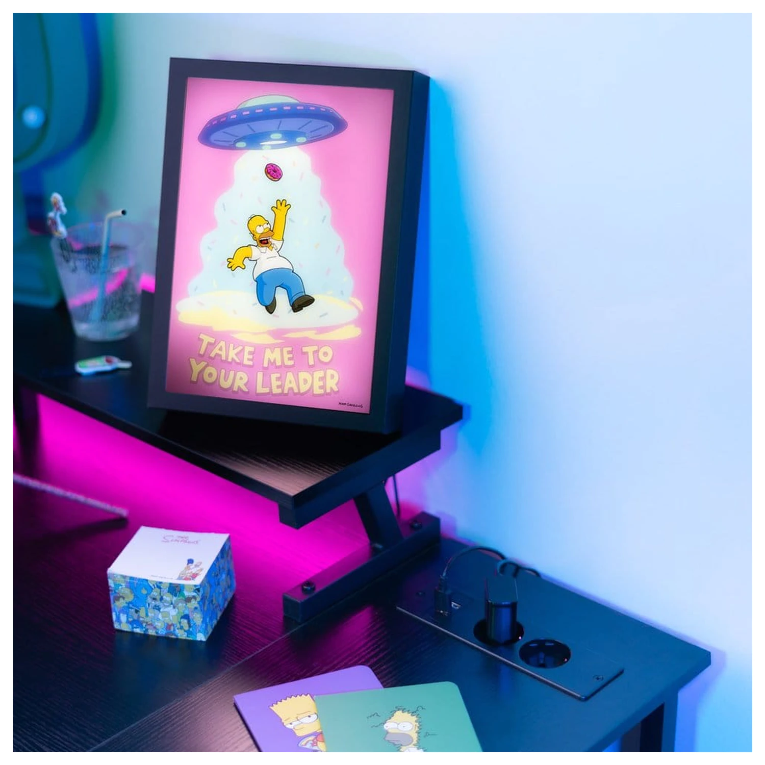 The Simpsons uramljen LED Poster 20 x 28 cm fotografija proizvoda