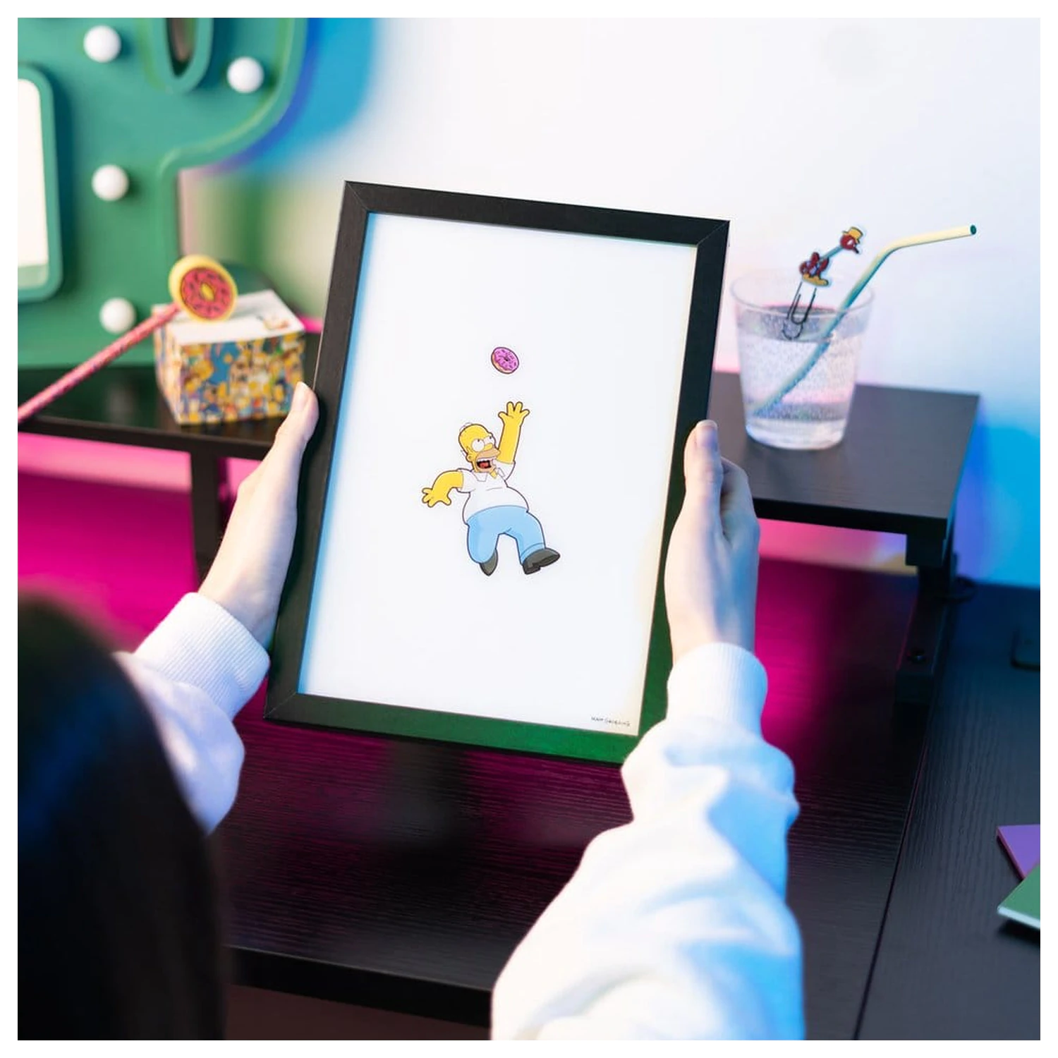 The Simpsons uramljen LED Poster 20 x 28 cm fotografija proizvoda