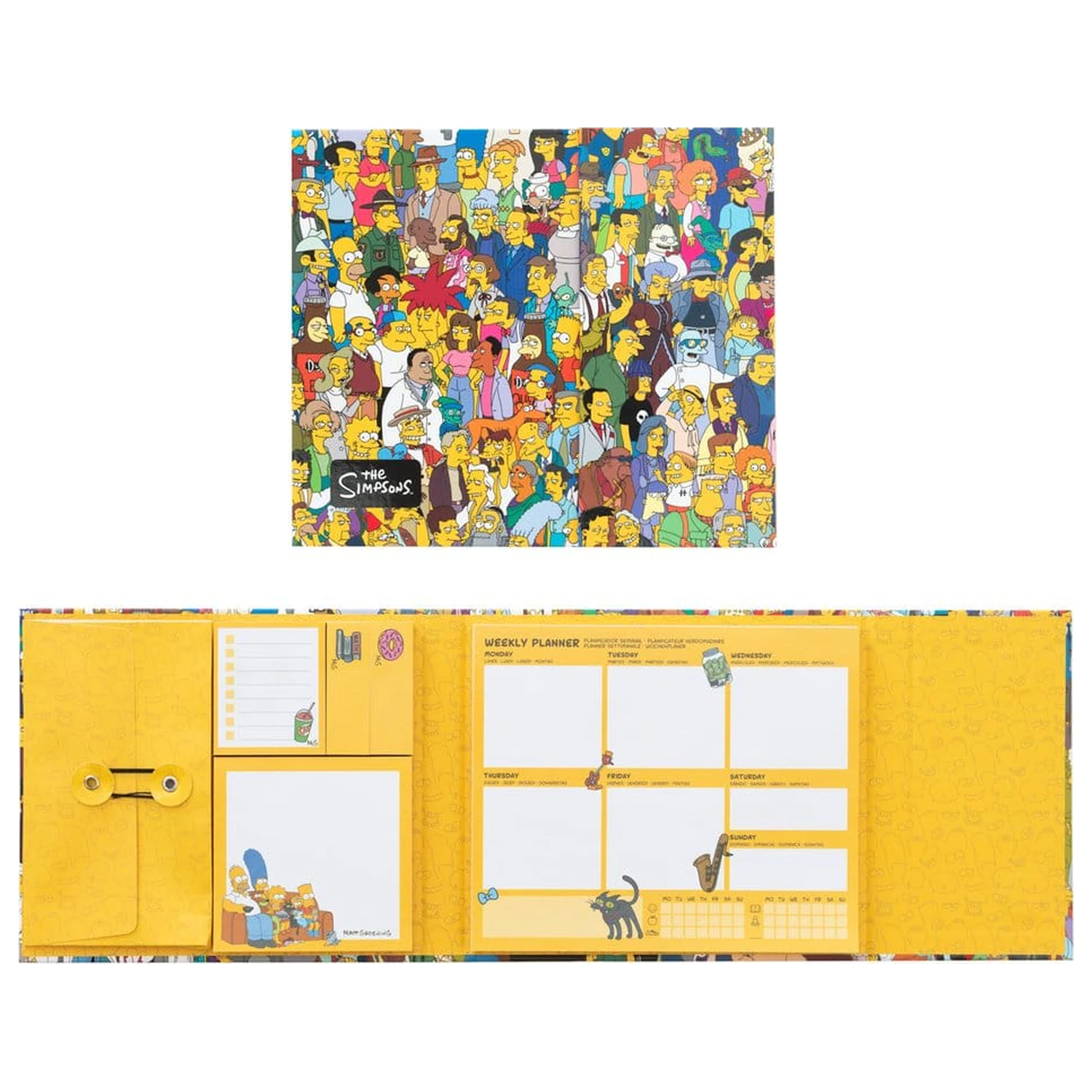 The Simpsons tjedni planer s ljepljivim bilješkama 19 x 17 cm fotografija proizvoda