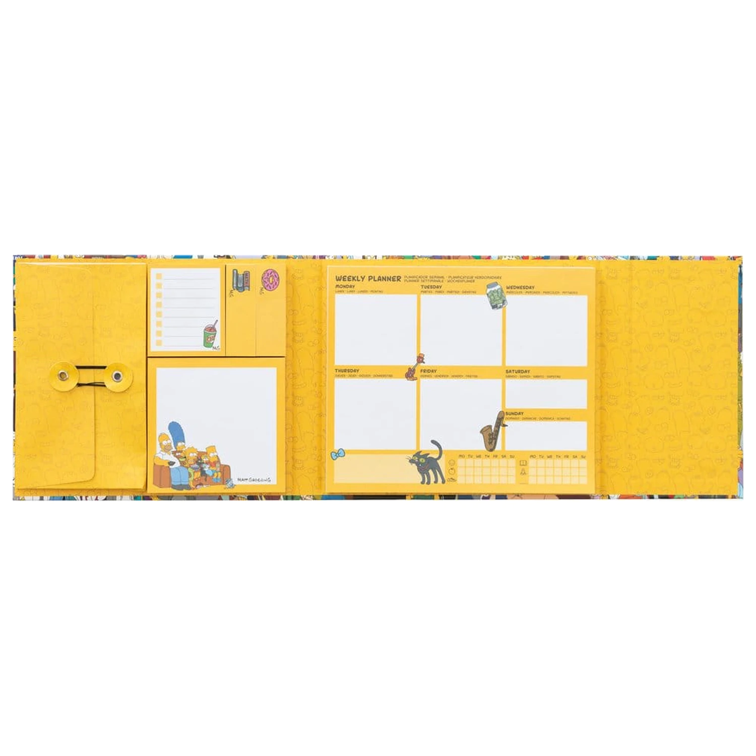 The Simpsons tjedni planer s ljepljivim bilješkama 19 x 17 cm fotografija proizvoda