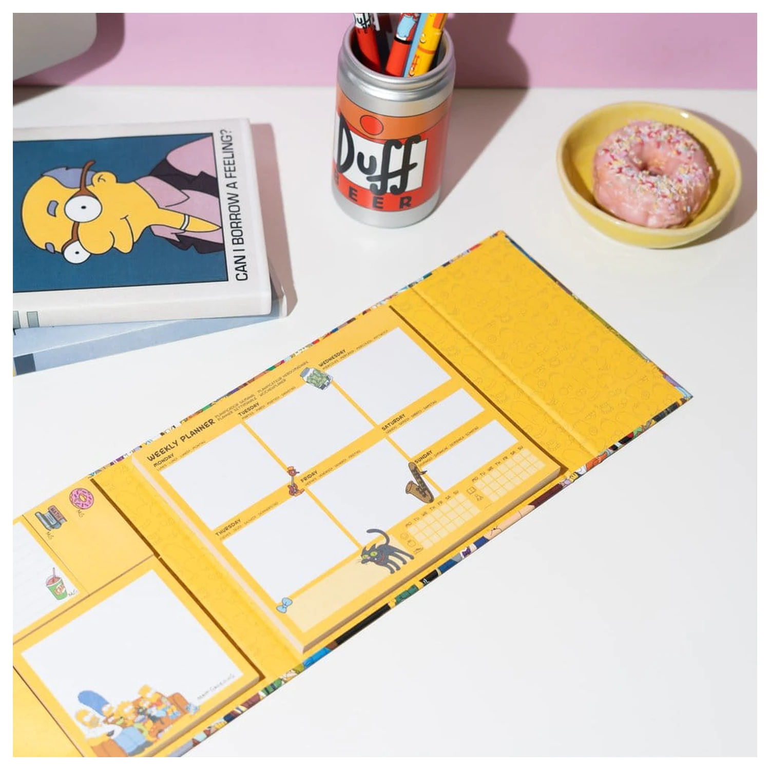The Simpsons tjedni planer s ljepljivim bilješkama 19 x 17 cm fotografija proizvoda