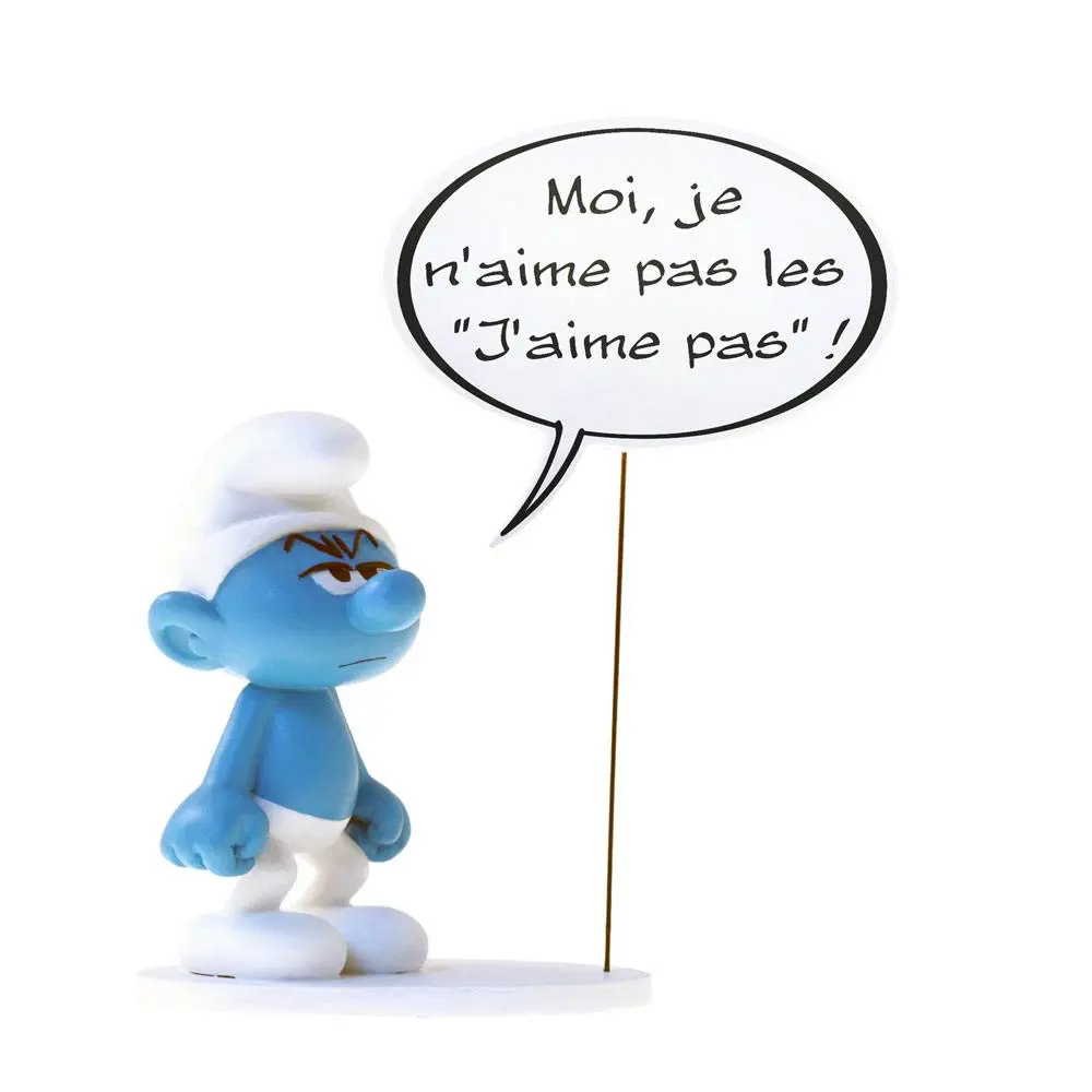 The Smurfs Collectoys Comics Govorni Kipić Mrgud Štrumpf 22 cm *French Version* fotografija proizvoda