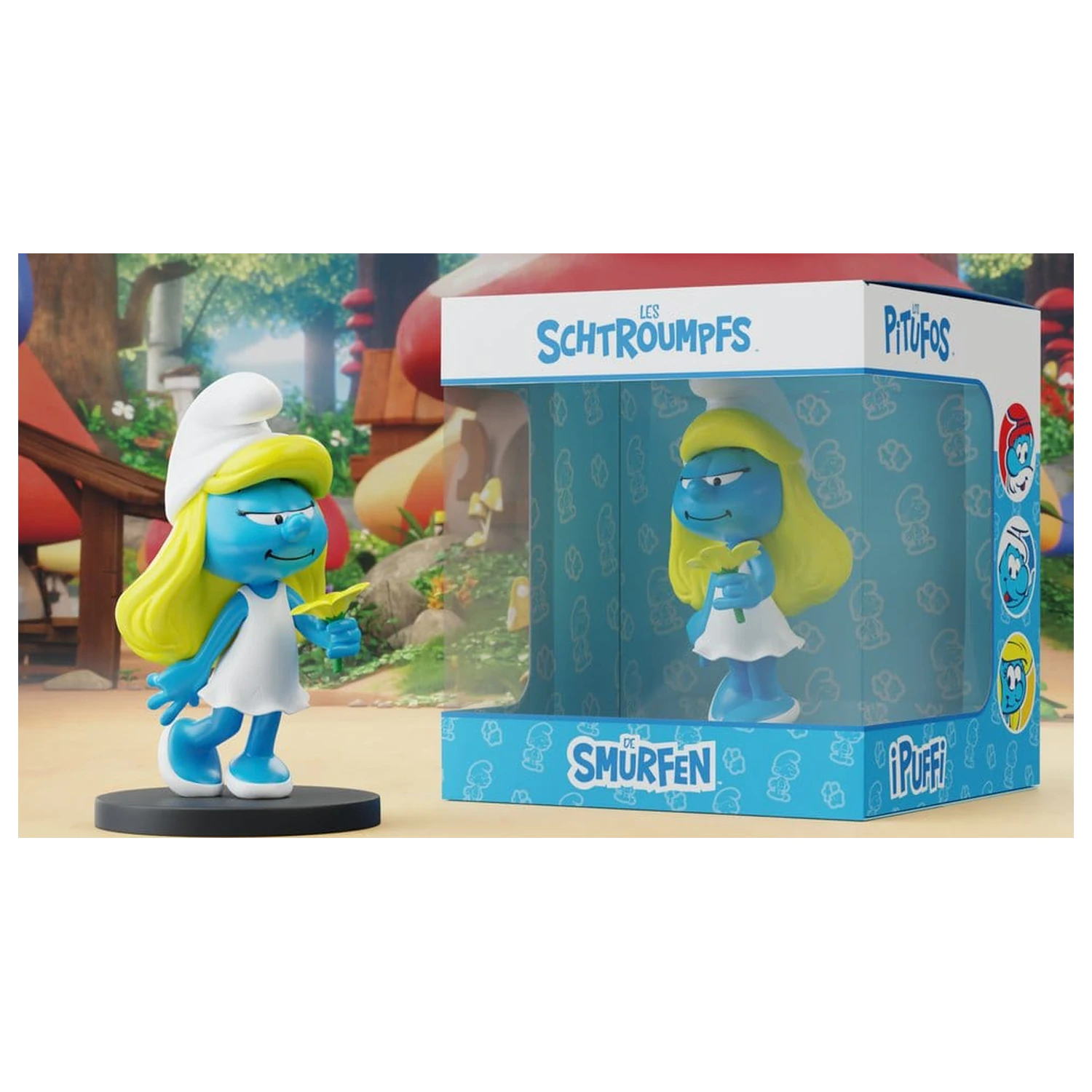 The Smurfs kip Štrumpfeta s cvijetom 12 cm fotografija proizvoda