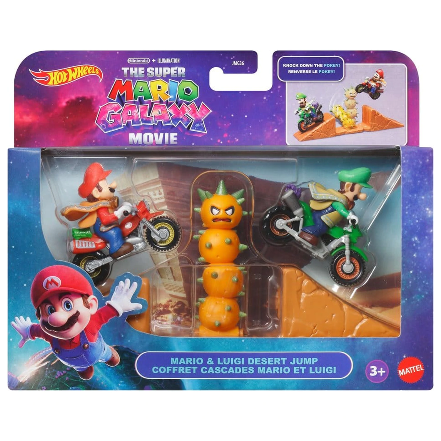 The Super Mario Galaxy Movie Hot Wheels Playset Mario & Luigi Desert Jump fotografija proizvoda