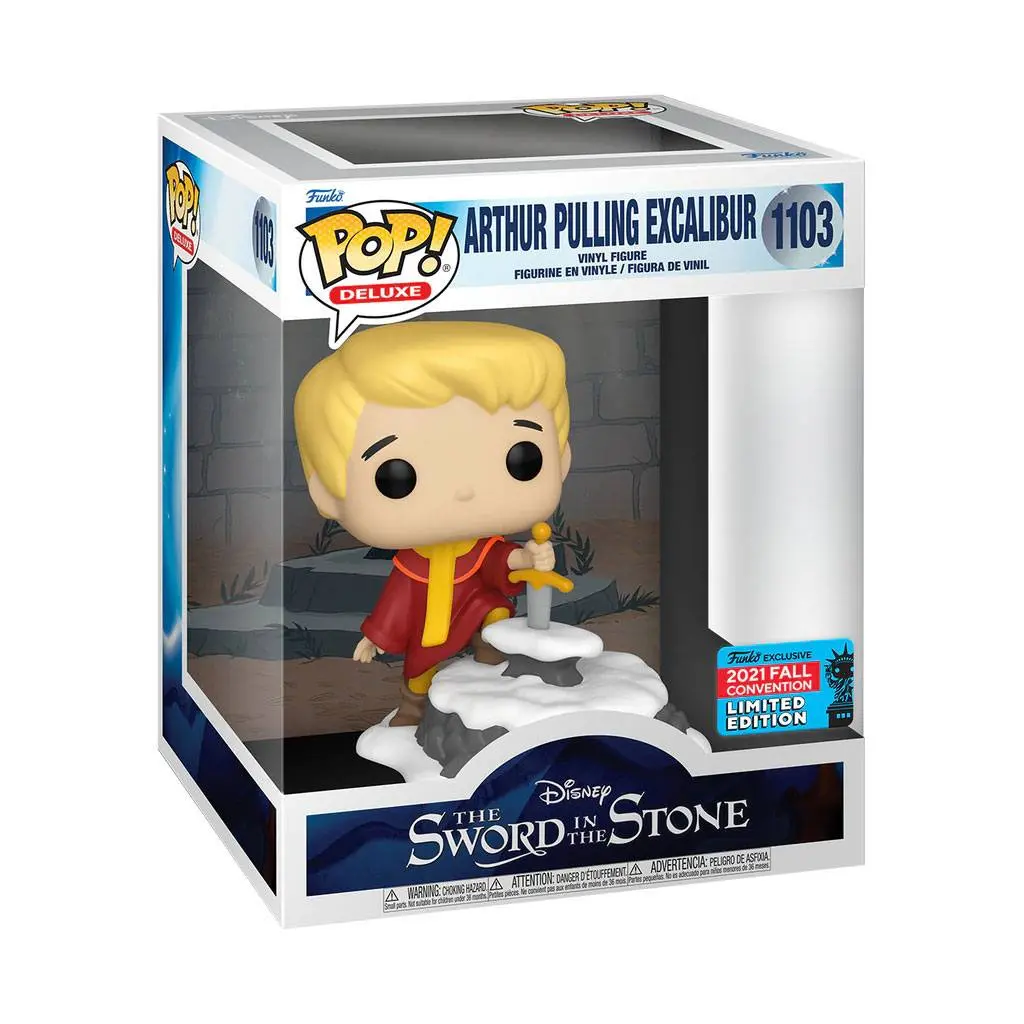 The Sword in the Stone POP! & Buddy Vinil Figura Arthur Pulling Excalibur Exclusive 9 cm fotografija proizvoda