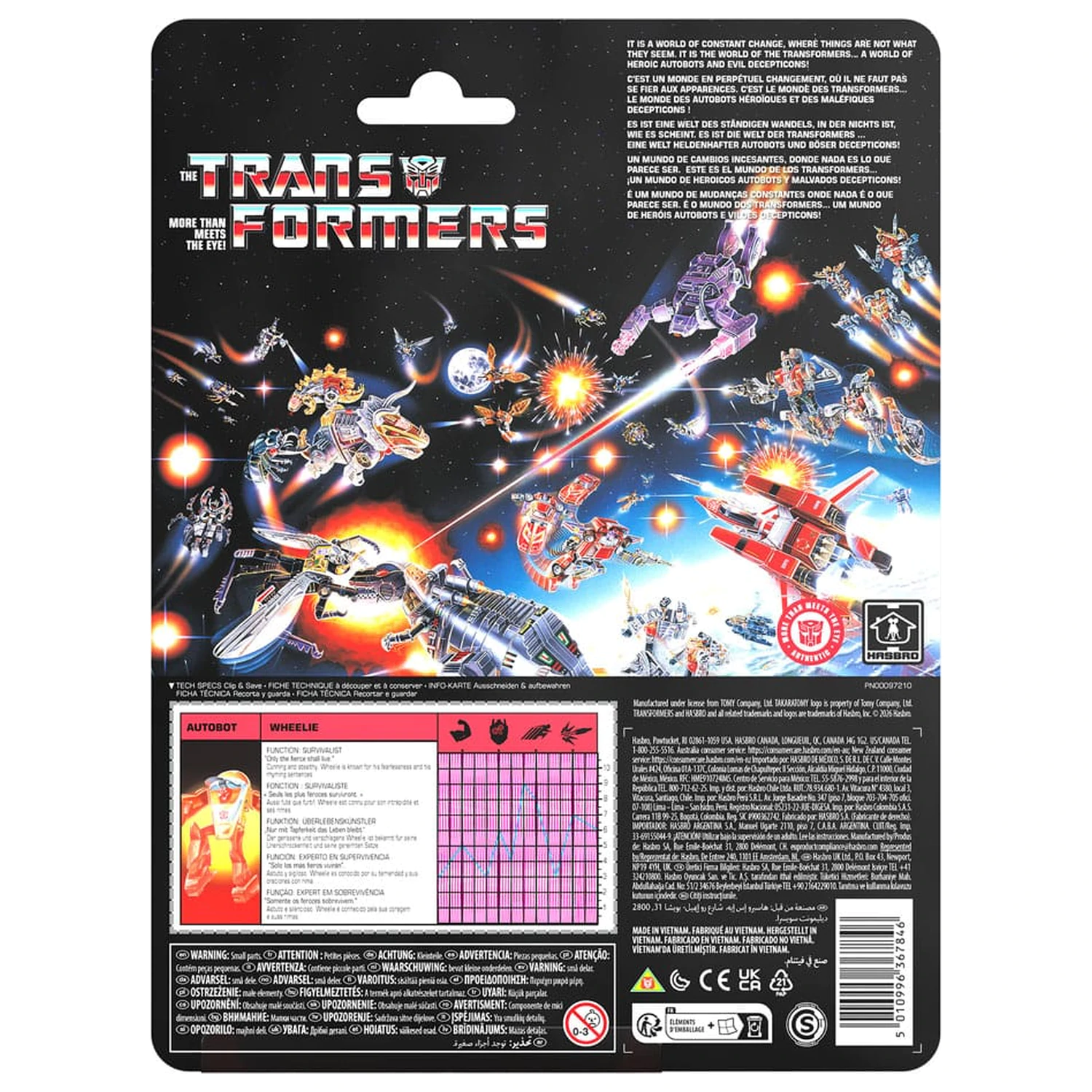 The Transformers Retro G1 Akcijska figura Autobot Wheelie 11 cm fotografija proizvoda