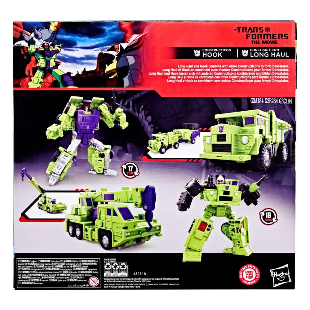 The Transformers: The Movie akcijska figura 2-Pack Constructicon Hook & Constructicon Long Haul 16 cm fotografija proizvoda