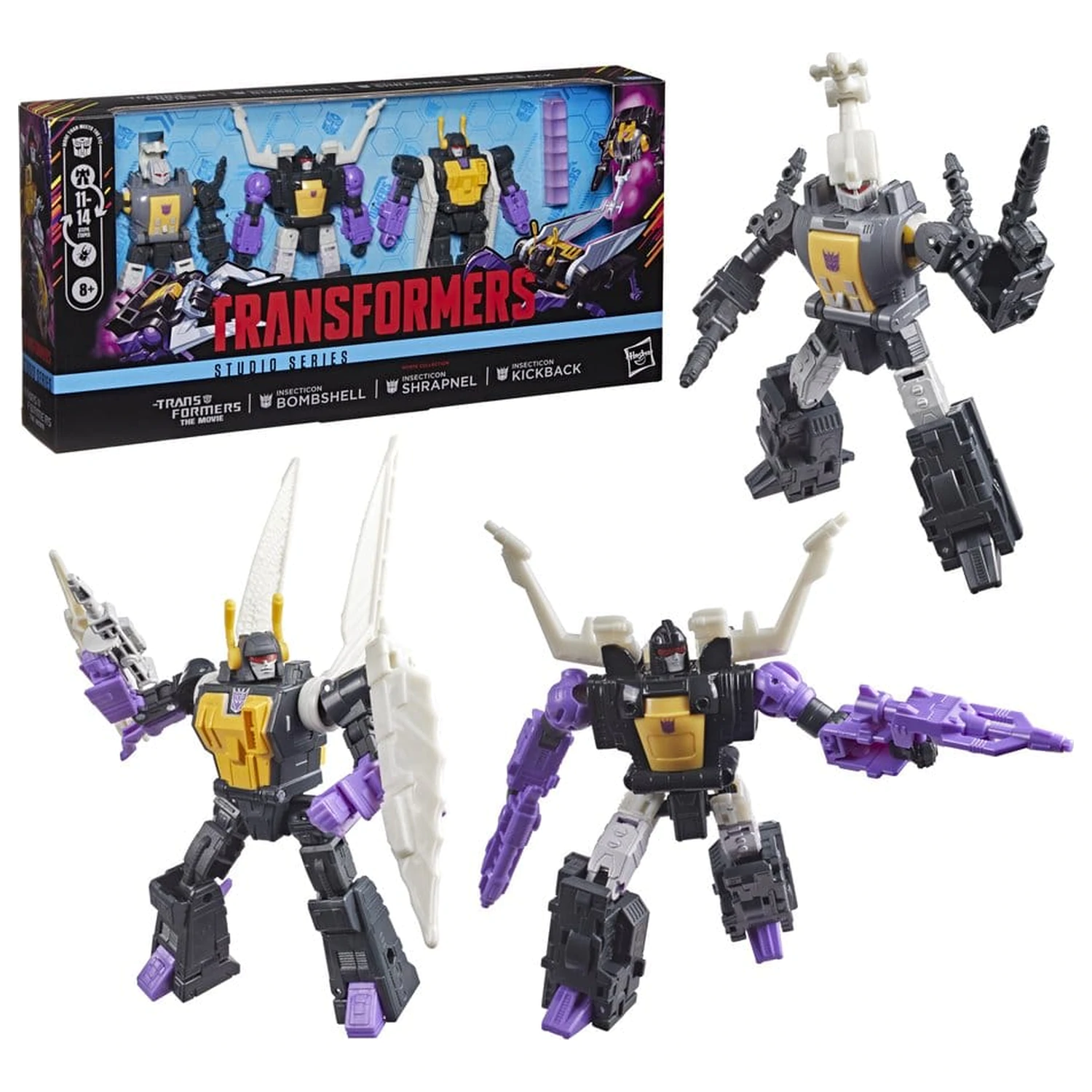 The Transformers: The Movie Studio Series Deluxe Class akcijske figure paket od 3 komada Insecticon Bombshell, Shrapnel & Kickback 14 cm fotografija proizvoda